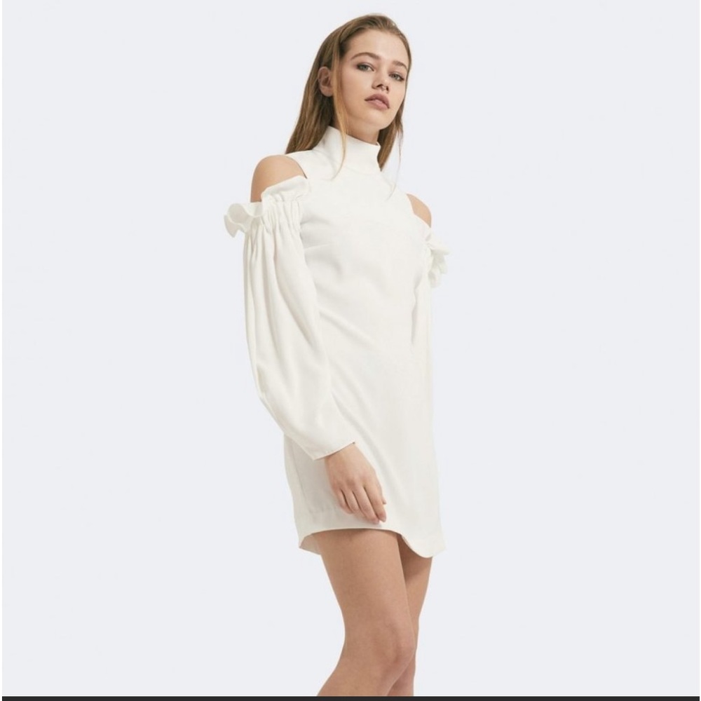 AQ/AQ white body con cut out dress